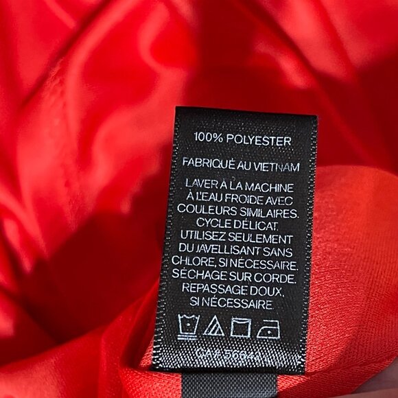 Express Mini Dress Halter Red Orange Keyhole Back Size 6 Party - Picture 7 of 8